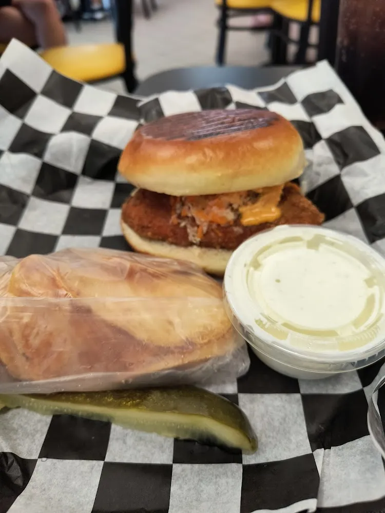 Fried Chicken Sandwich with Homemade Potato Chips